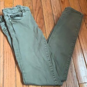 Zara Olive Green Skinny Jeans